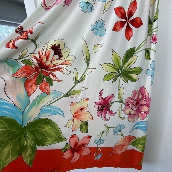 BEAUTIFUL floral print London Times faux wrap dress with tie size medium - Picture 7 of 9